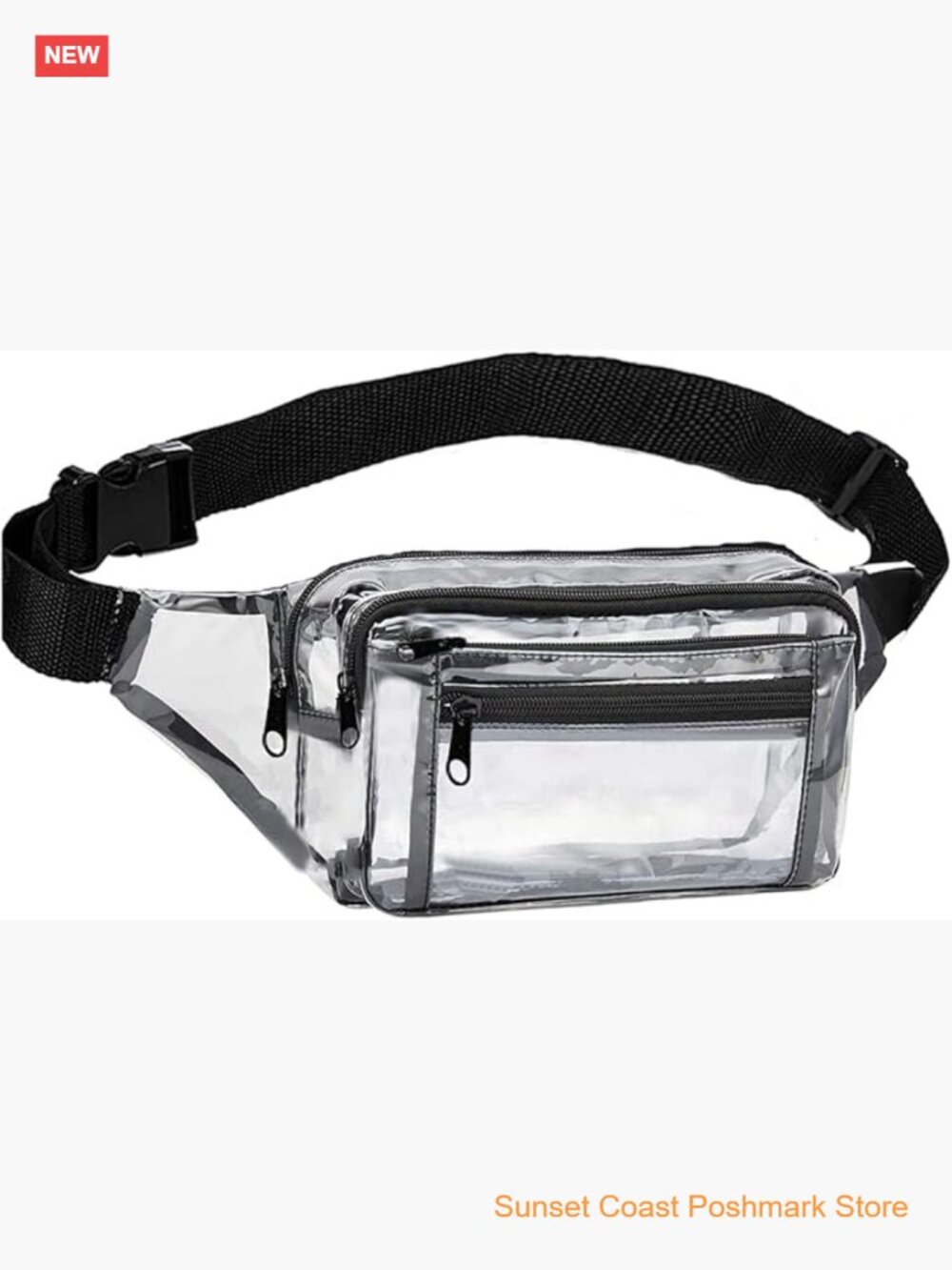 Clear Fanny Pack Stadium Approved Transparent Waist Bag Festival Travel